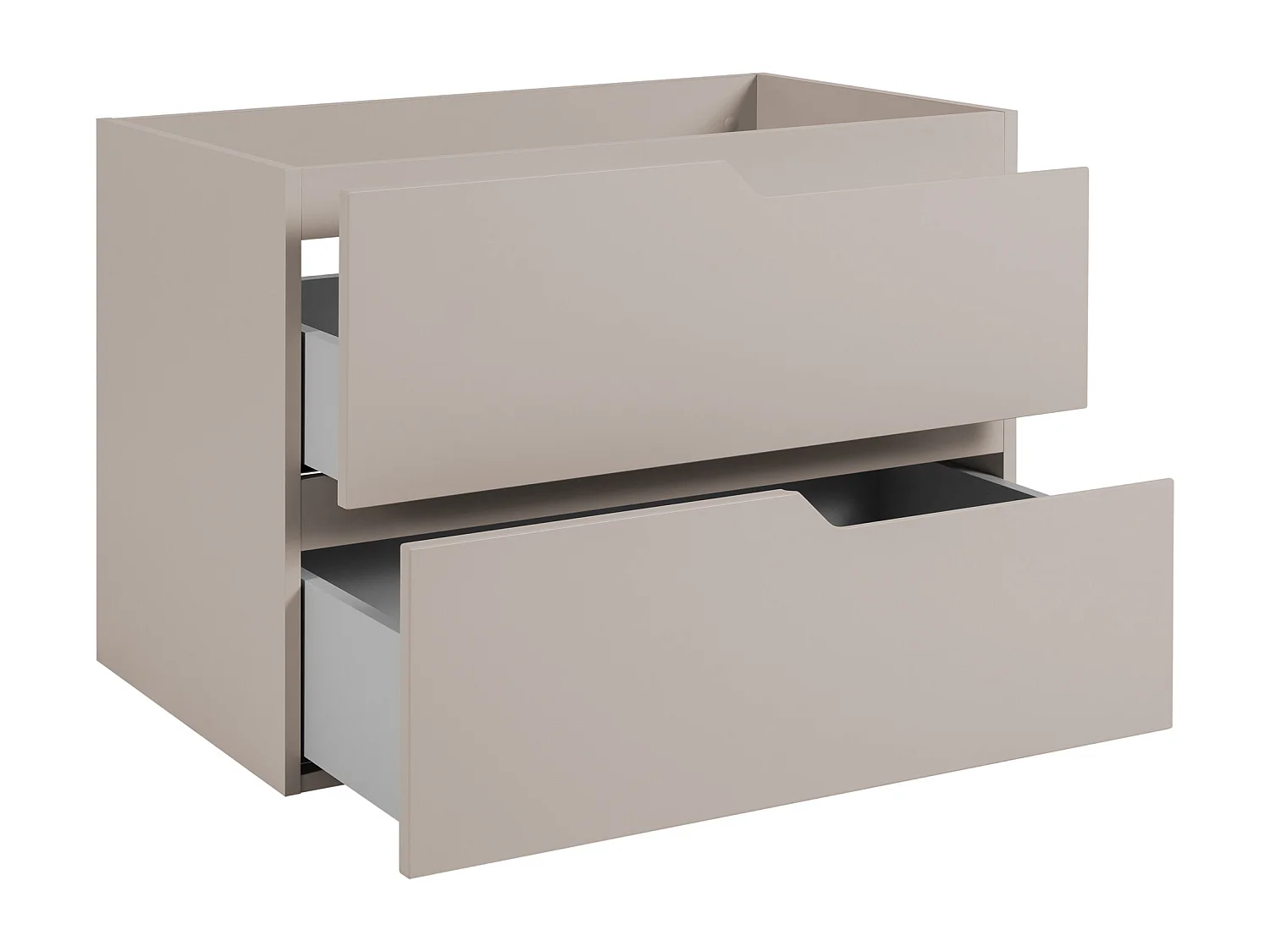 Badkamerkastje voor aan de muur onder de wastafel, kasjmier, 80 x 57 x 46 cm