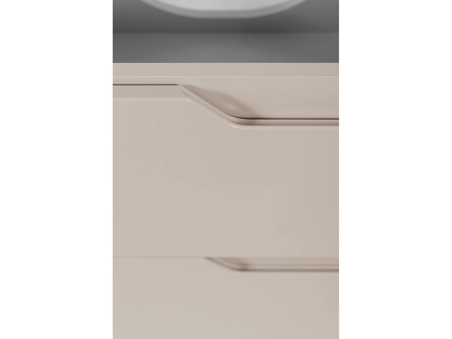 Badkamerkastje voor aan de muur onder de wastafel, kasjmier, 80 x 57 x 46 cm