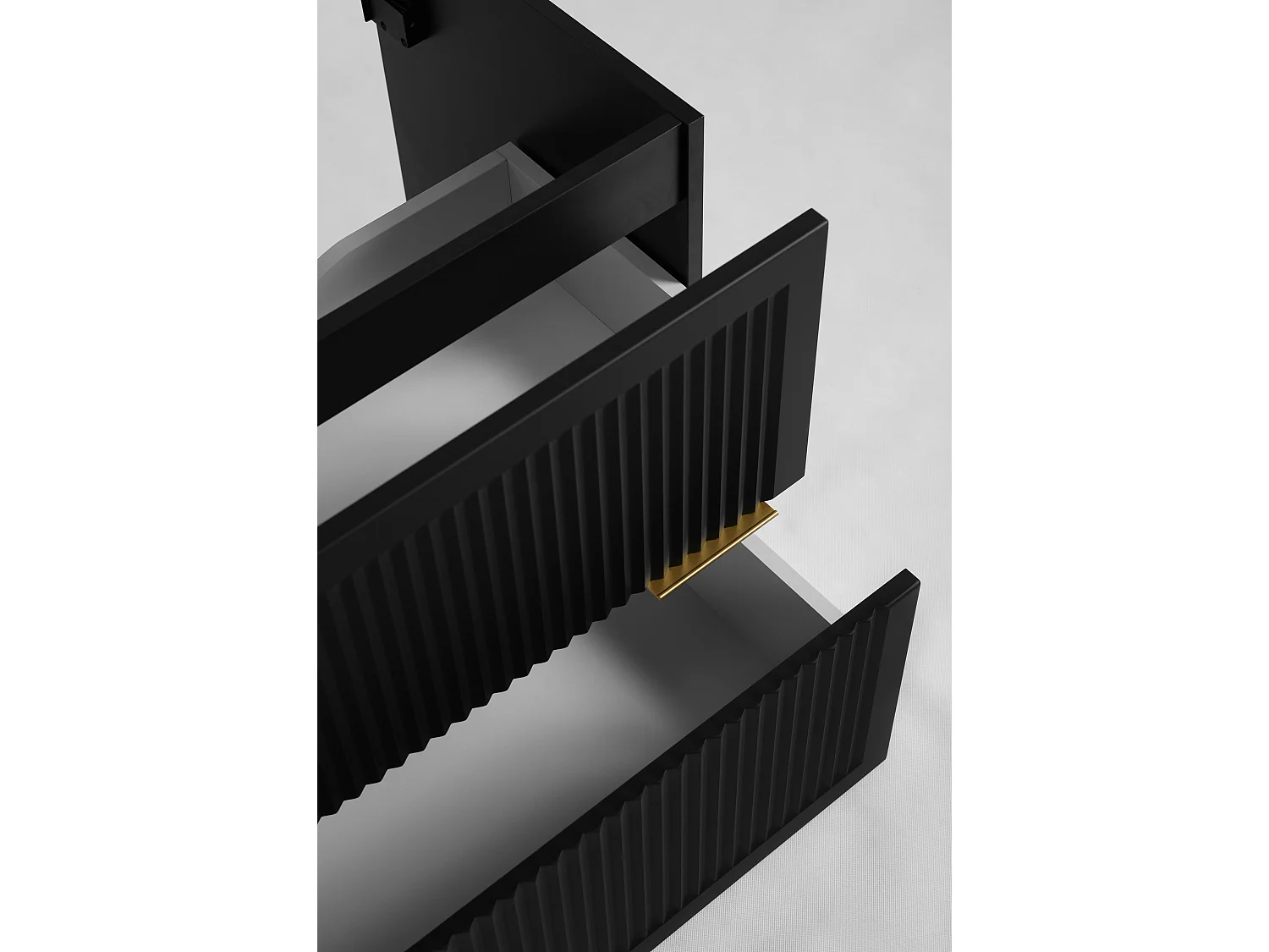 Badkamerkastje, zwart, 80 x 44,5 x 60,7 cm, zonder tafelblad