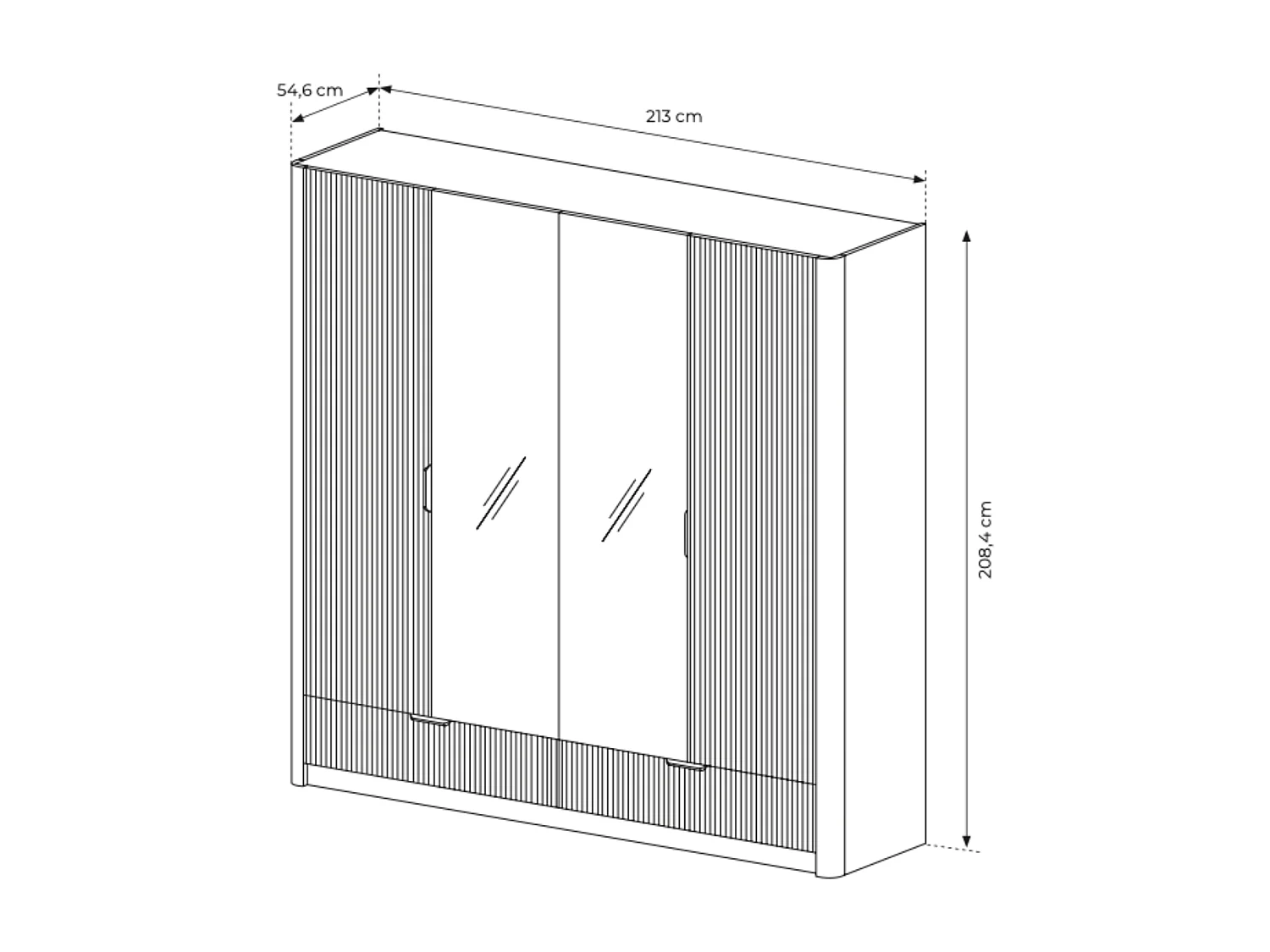 Szafa, 213 x 54,6 x 208 cm