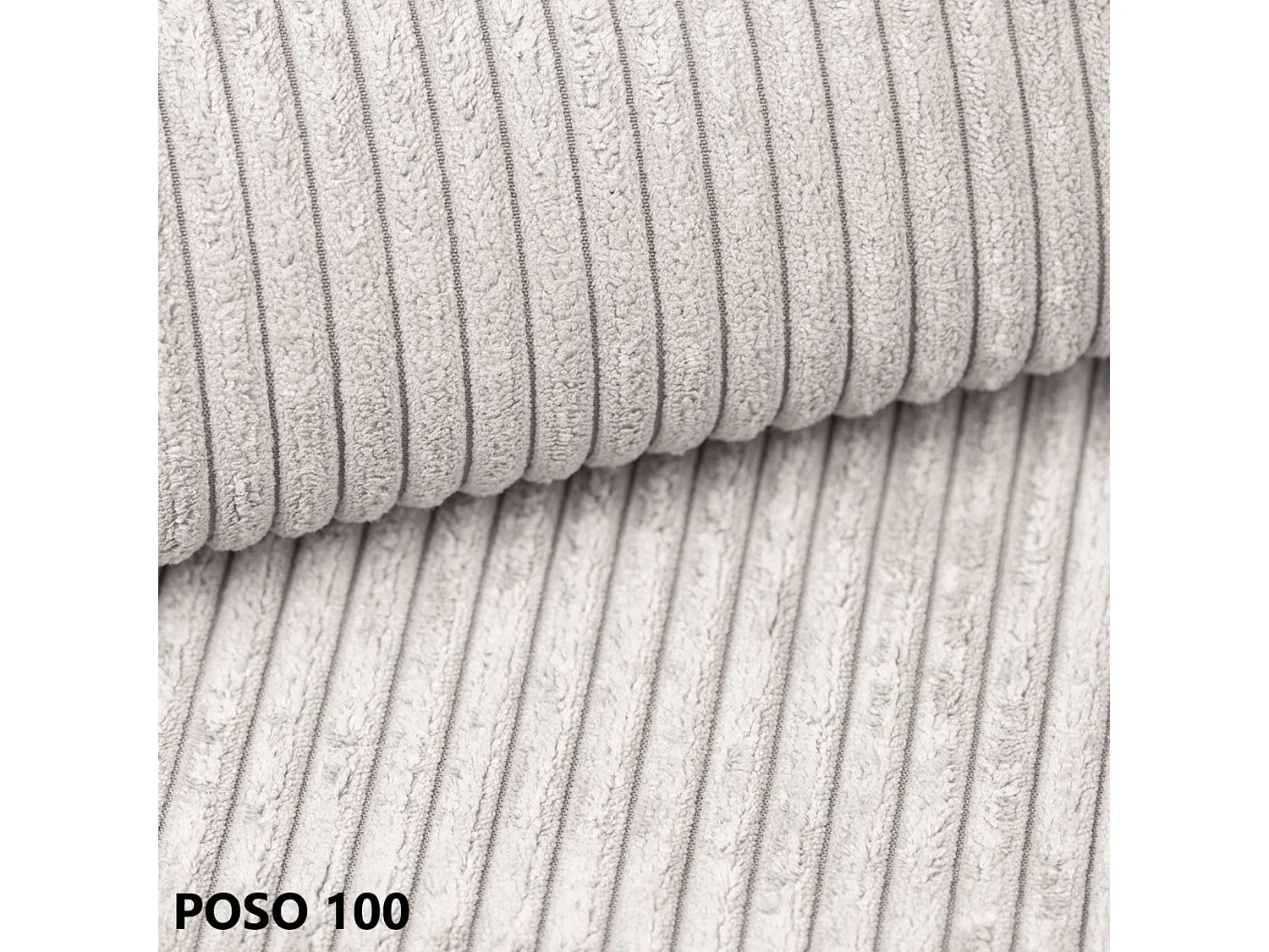 Wohnlandschaft U-Form BRIK XL Cord Poso 100 Cremeweiß mit Schlaffunktion DL und Bettkasten 338x169 cm