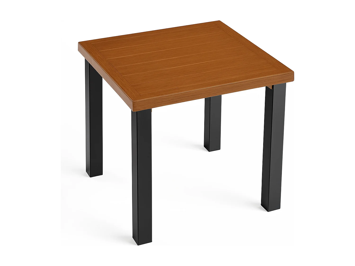 Mesa lateral cuadrada de jardín al aire libre para patios, balcones, jardines o salones