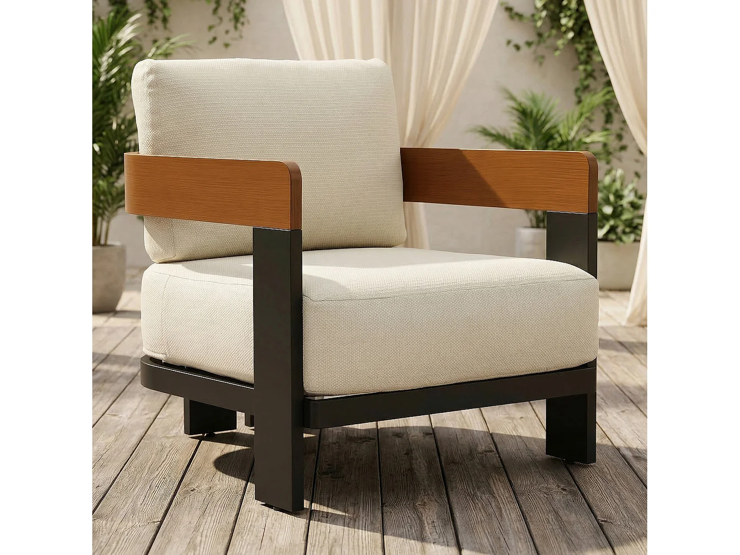 Tuinmeubelen voor buiten: fauteuil, tuinstoel, wasbare kussens