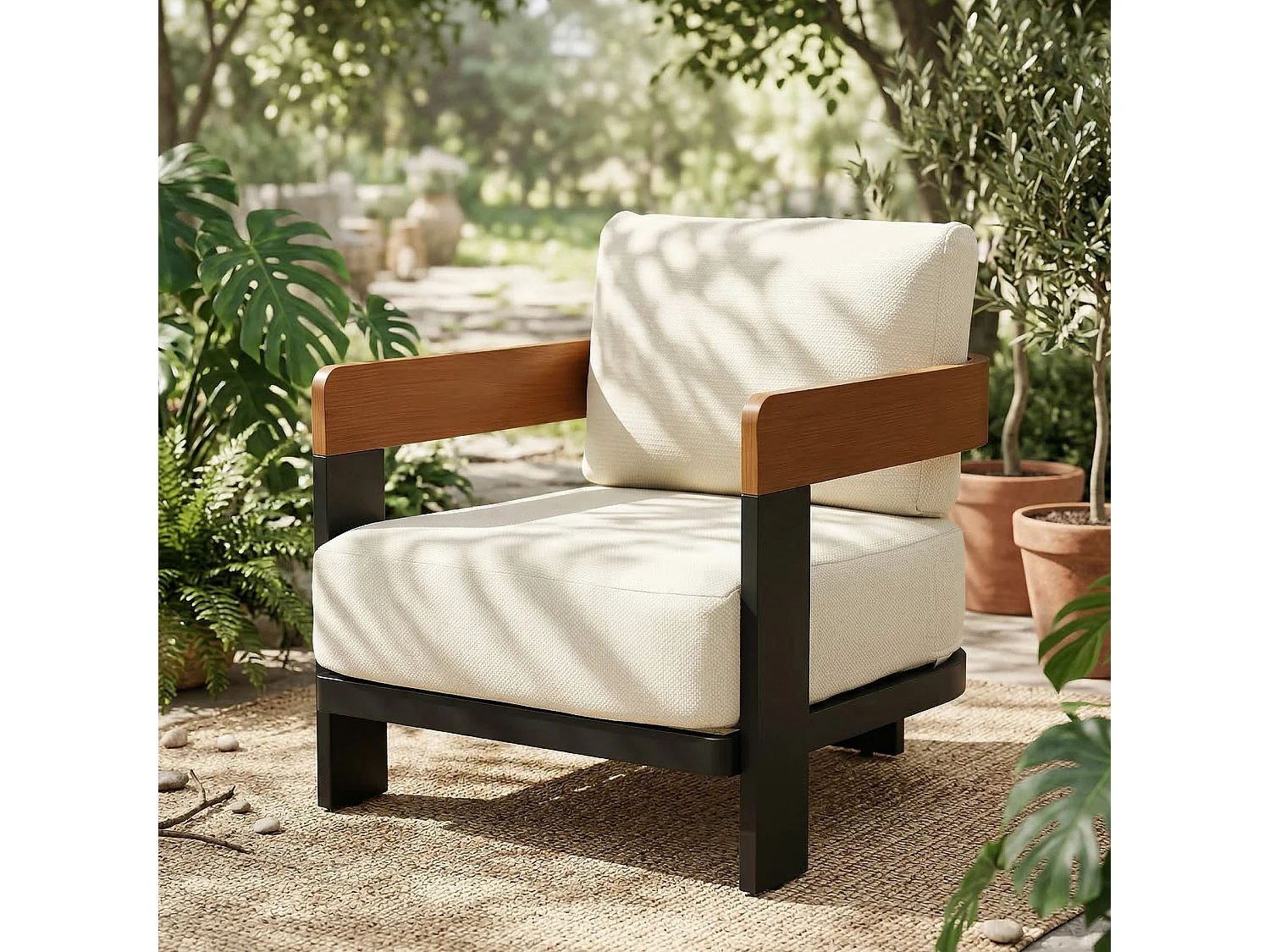 Tuinmeubelen voor buiten: fauteuil, tuinstoel, wasbare kussens