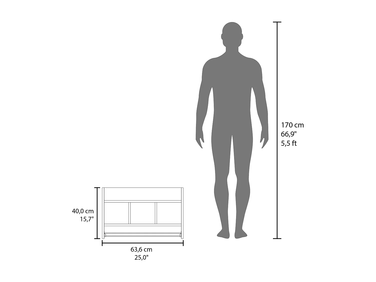 Franklin estantería de baño con barra para toalla y estantes