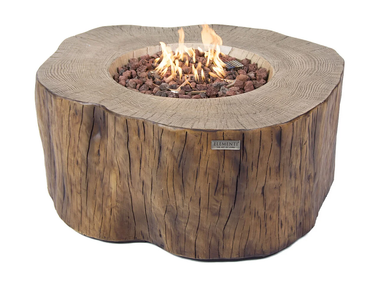 Table braséro à gaz Manchester en béton fibré - 106x100x43 cm