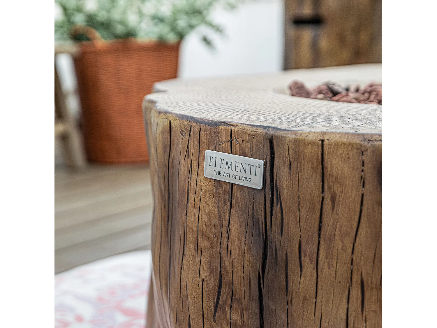 Table braséro à gaz Manchester en béton fibré - 106x100x43 cm