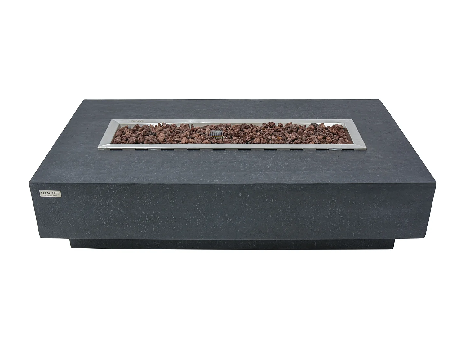 Table braséro à gaz HAMPTON en béton fibré - 142x35x35 cm