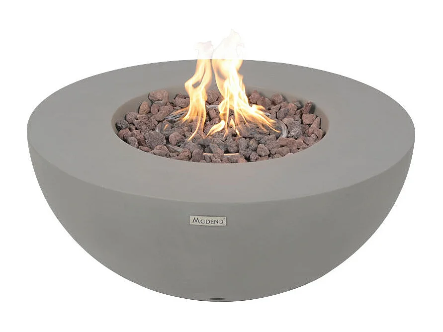 Table braséro à gaz Roca en béton fibré - 87x87x37 cm