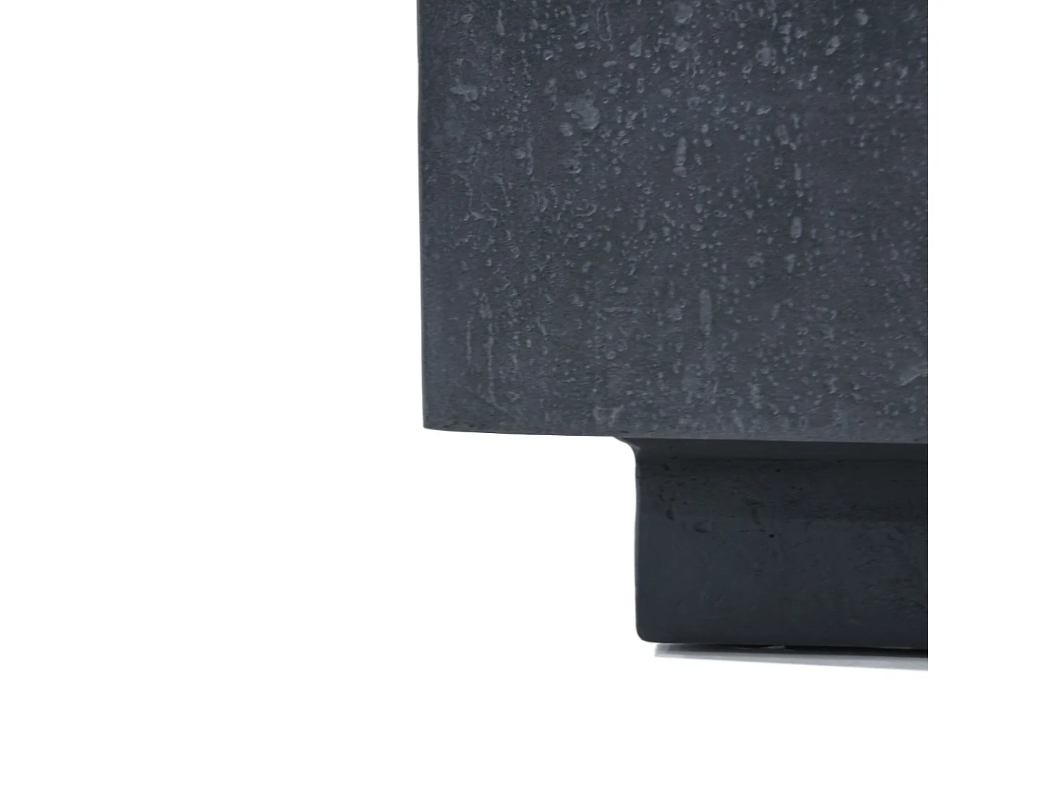 Ensemble braséro à gaz HAMPTON 4 pcs - béton fibré, avec pare-vent et caches