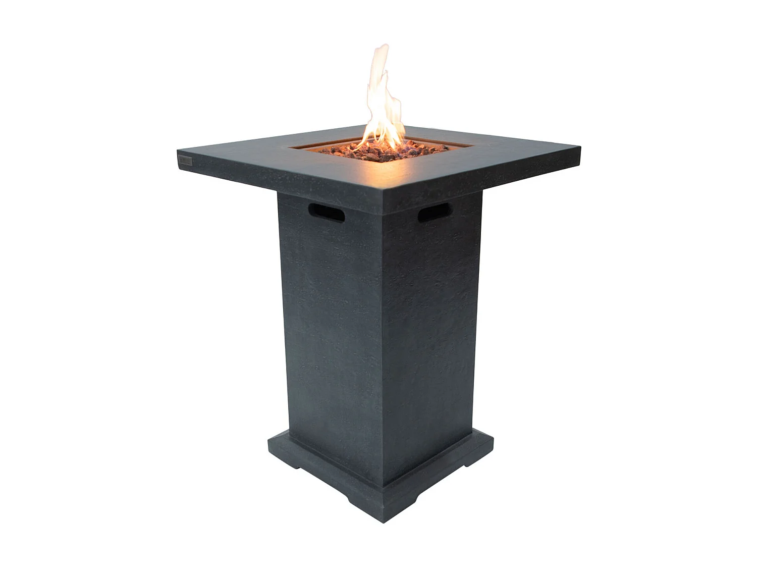 Mange-debout braséro à gaz MONTREALI en béton fibré - 56x56x106 cm