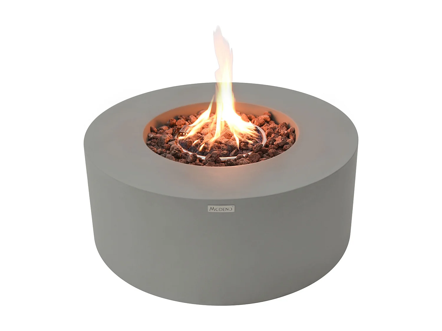 Table braséro à gaz Tramore en béton fibré - 87x87x36 cm