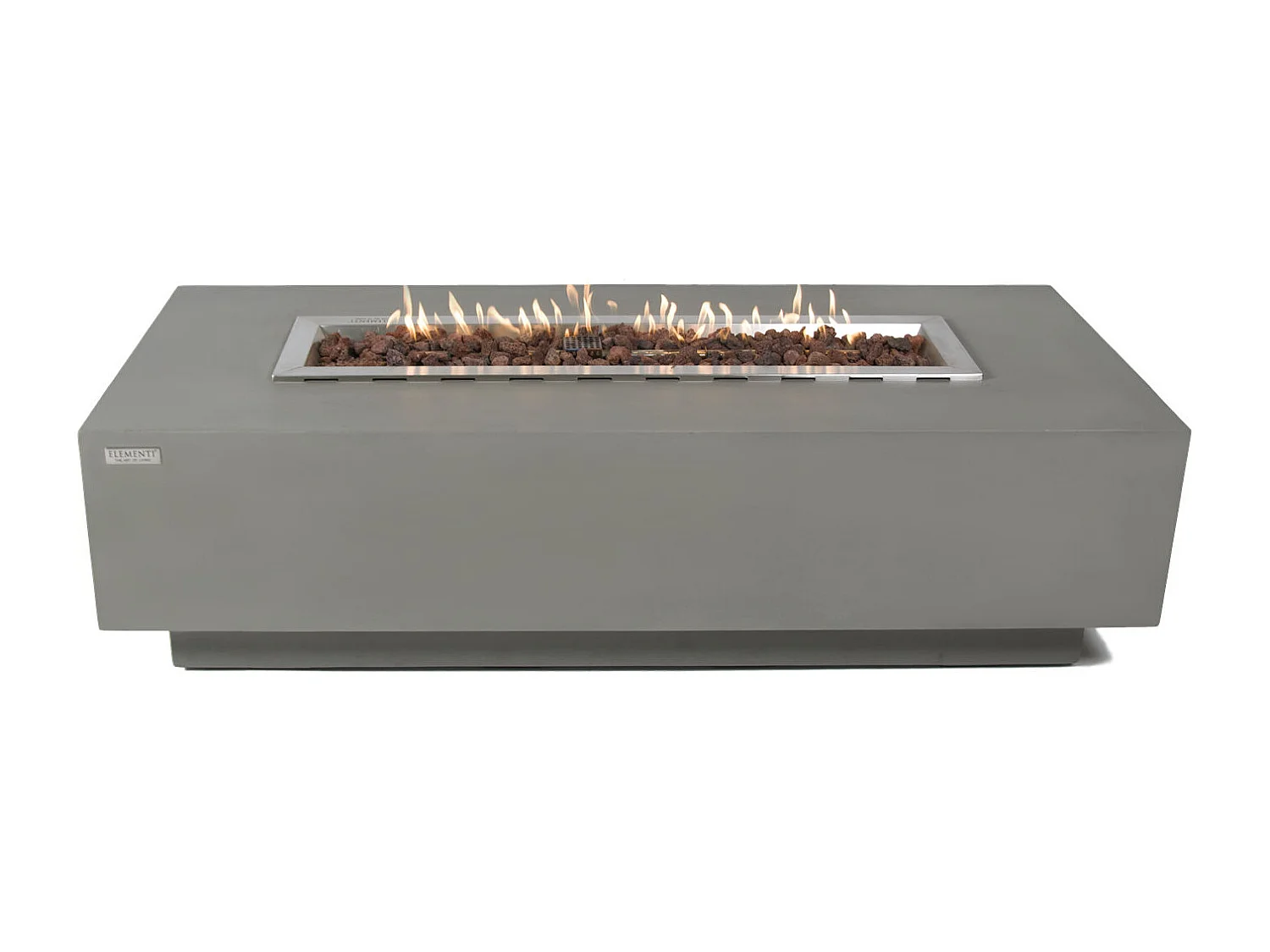 Table braséro à gaz Granville en béton fibré - 152x69x43 cm