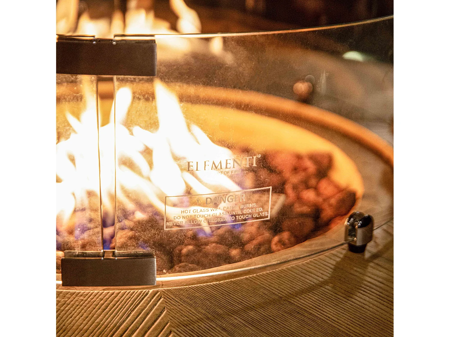 Ensemble mange-debout braséro LAFITE 2 pcs - avec pare-vent en verre