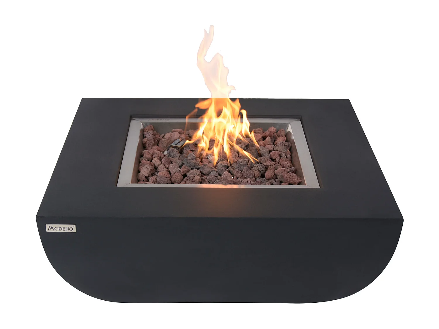 Table braséro à gaz Aurora en béton fibré - 87x87x36 cm