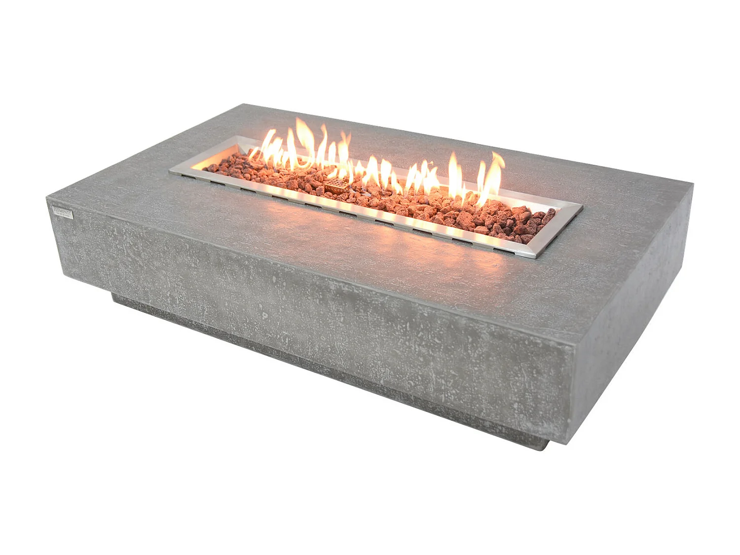 Table braséro à gaz HAMPTON en béton fibré - 142x81x35 cm