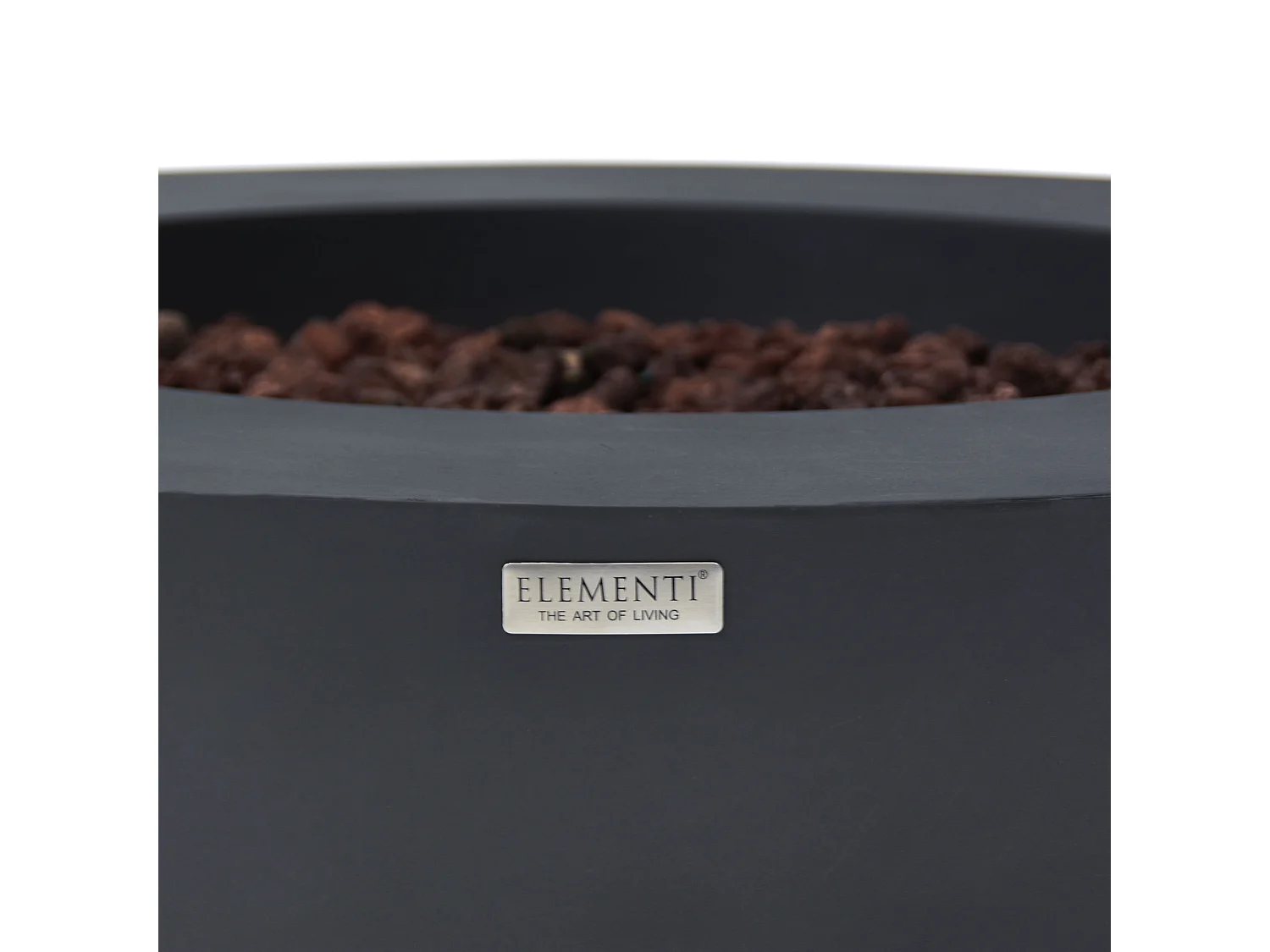 Ensemble braséro à gaz LUNAR BOWL 4 pcs - béton fibré, avec pare-vent et caches