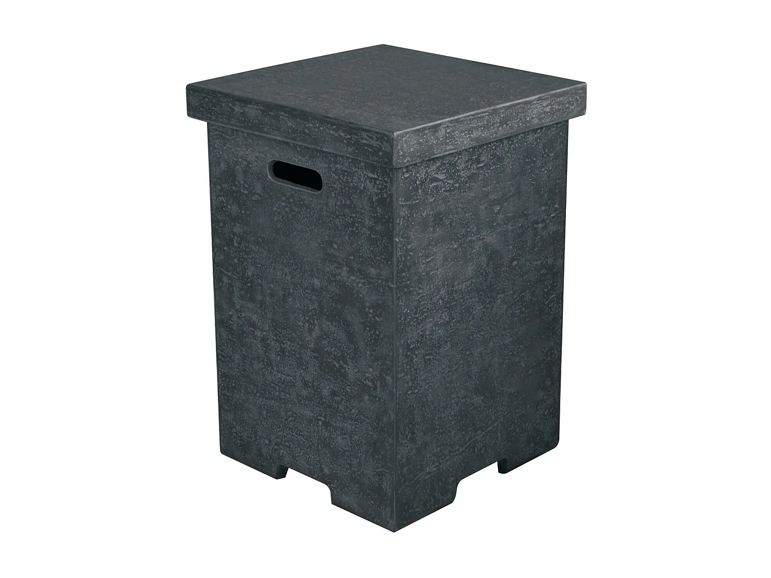 Ensemble braséro à gaz Manhattan 4 pcs - béton fibré, avec pare-vent et caches