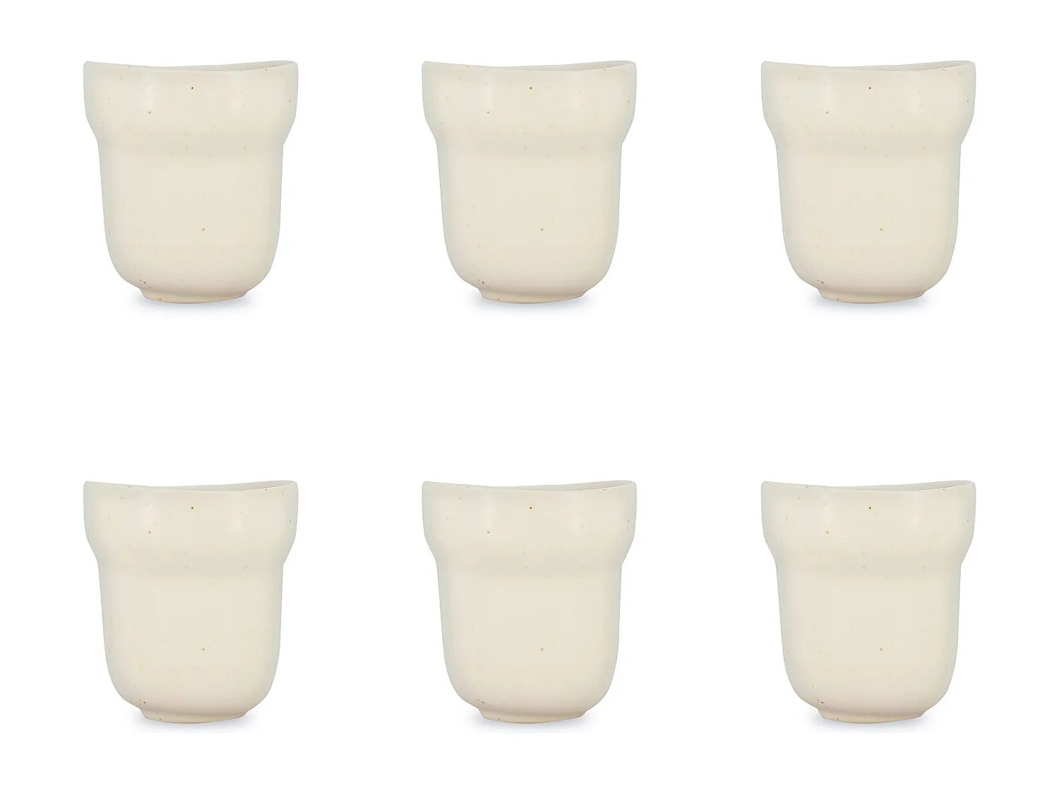 Ogo Living - Lot 6 Mug Ora 32cl En Porcelaine Beige