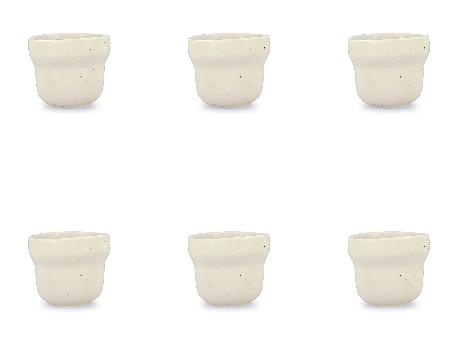 Ogo Living - Lot 6 Tasses Ora 16cl En Porcelaine Beige