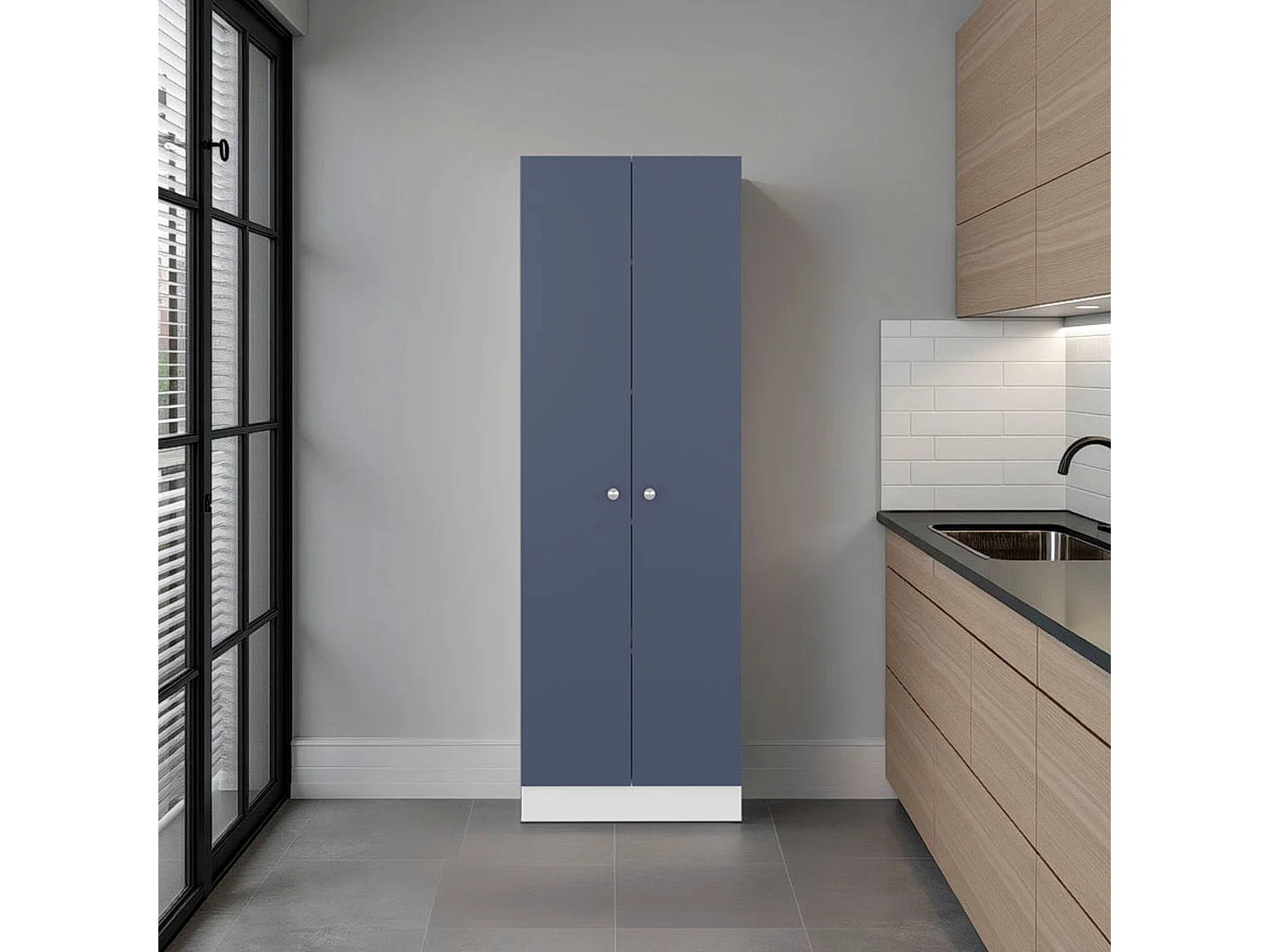 Garde-manger multirangement avec 2 portes et étagères