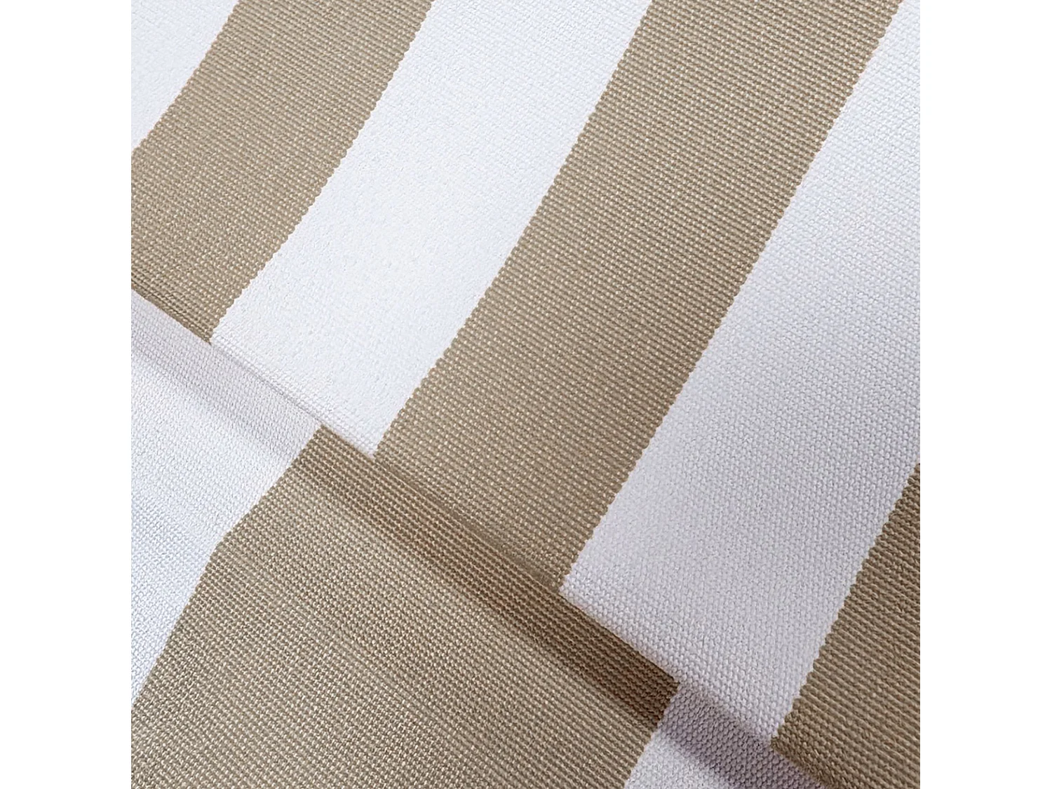 Now's Home - Fauteuil Extérieur Compresse Raye Taupe Et Blanc75x95x70cm Flavio