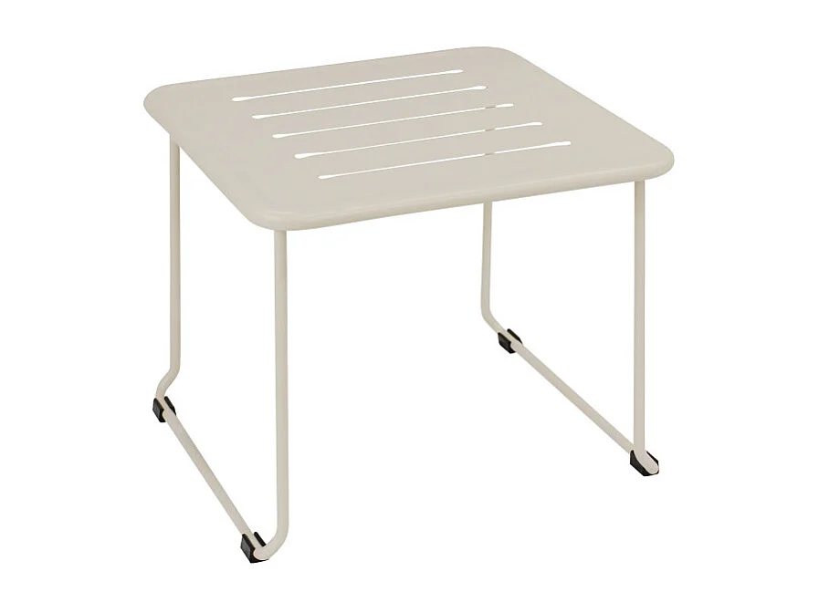 Solena - Salon de jardin 2 personnes en métal - Beige