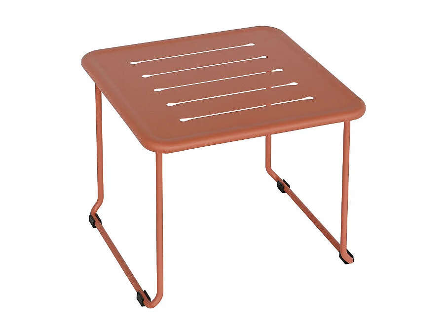 Solena - Salon de jardin 2 personnes en métal - Terracotta