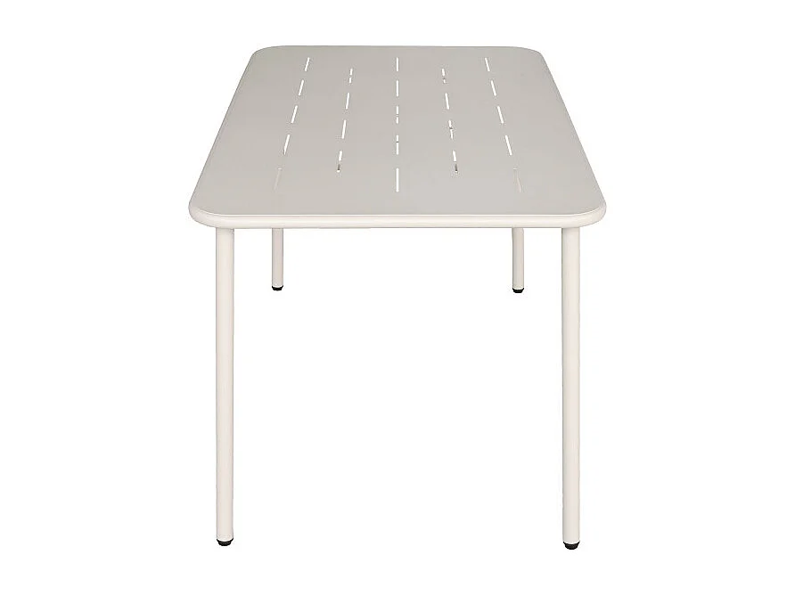 Zyra - Table à manger de jardin 4 personnes en métal - Beige
