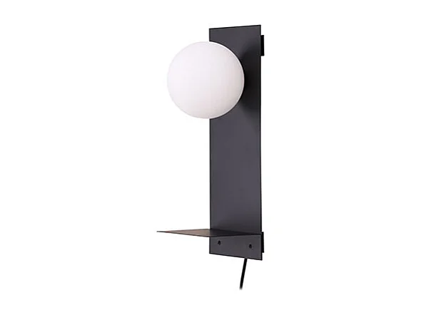 Lampada da parete Troyes Lighting 20x17x45cm nera.