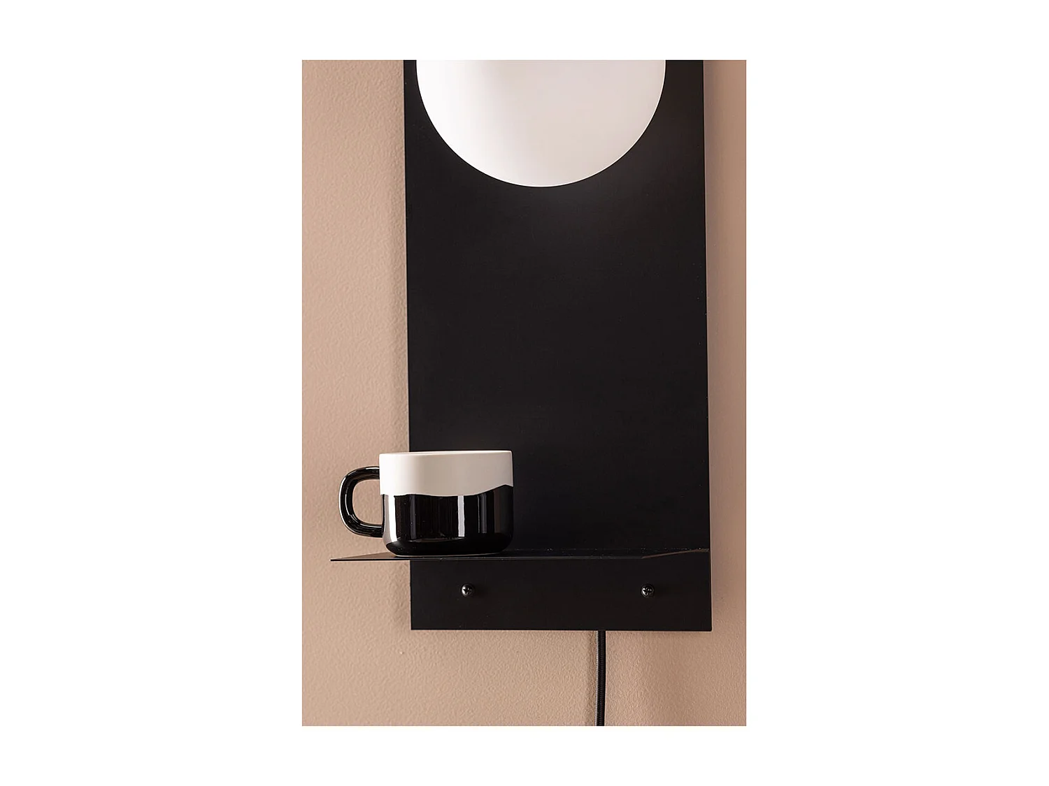 Lampada da parete Troyes Lighting 20x17x45cm nera.