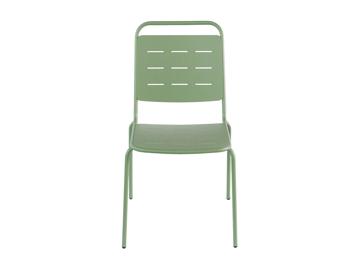 Aria - Lot de 4 chaises de jardin en métal - Vert