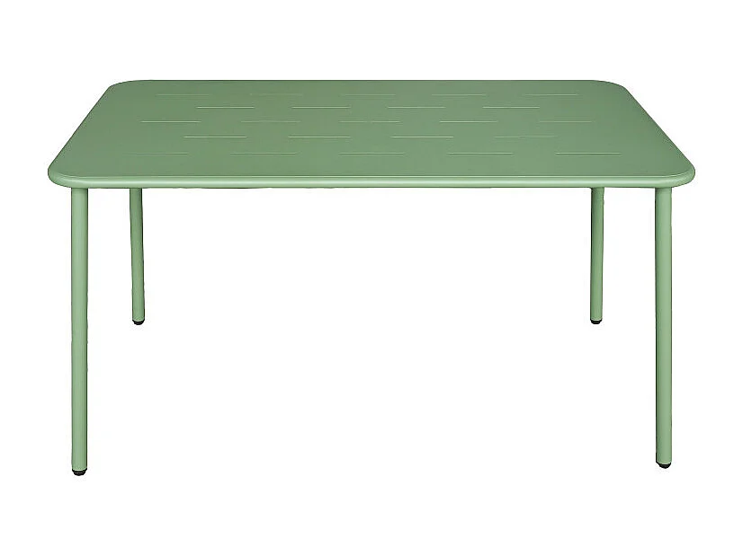 Zyra - Table à manger de jardin 4 personnes en métal - Vert