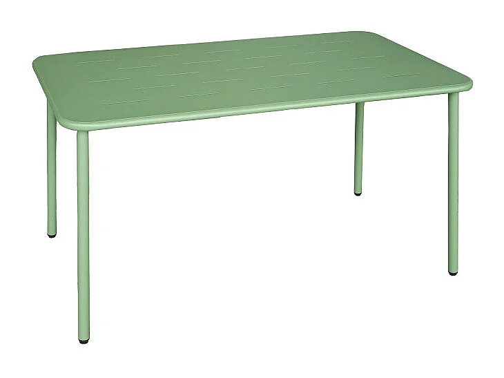 Zyra - Table à manger de jardin 4 personnes en métal - Vert