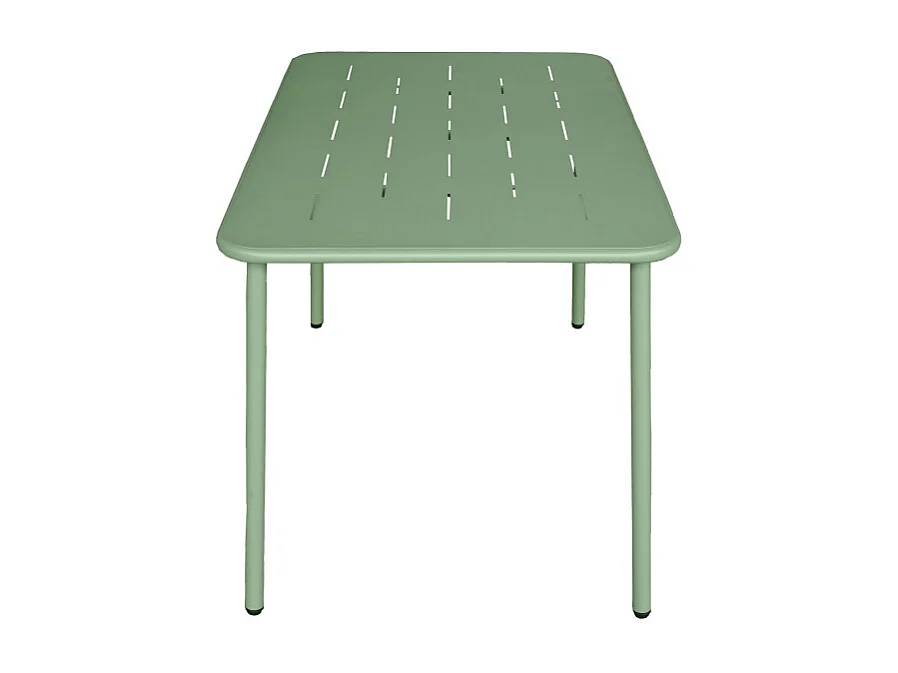 Zyra - Table à manger de jardin 4 personnes en métal - Vert