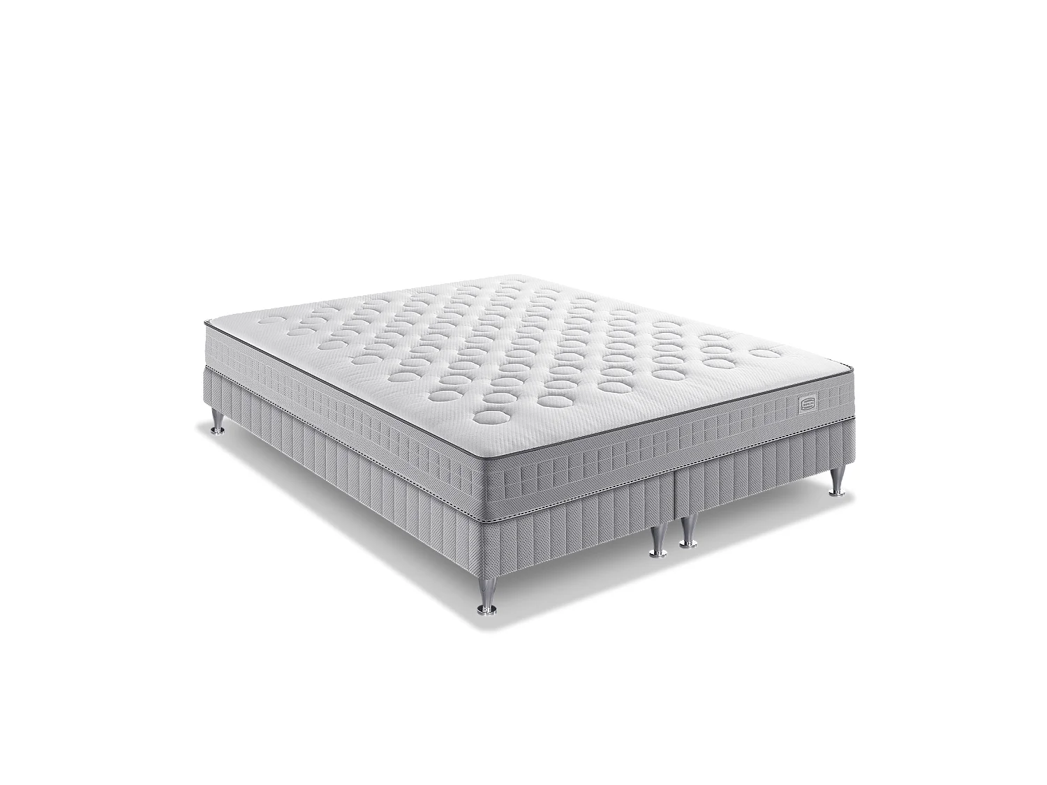 Ens INITIAL 160x200 matelas H23 ressort ensachés, ferme, 2 sommiers