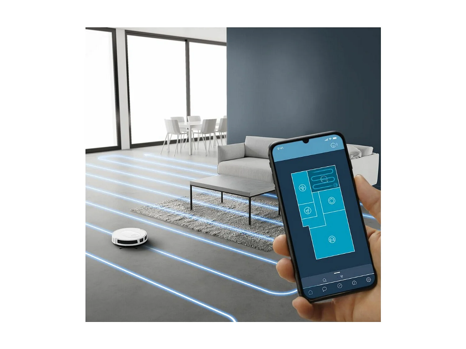 Rowenta Aspirateur robot connecté - RR8497WH