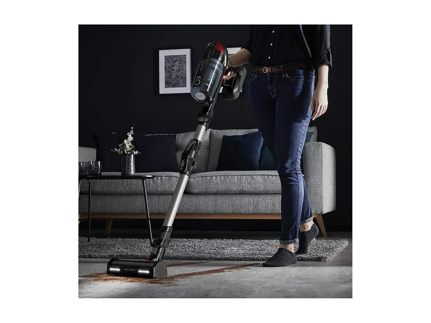 Rowenta Aspirateur balai rechargeable 25.2v x-force flex auto noir et rouge - RH98A7WO