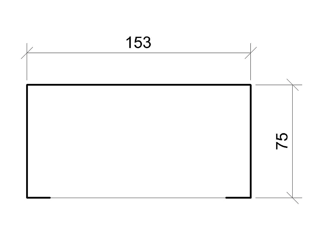Abri à bûches extérieur - 1,14 m²  75 x 153 x H159 cm - M980-1