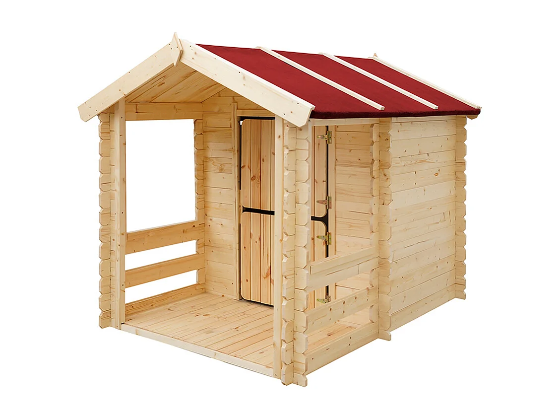 Kinderspielhaus aus holz - B146xL181xH145 cm / 1.1m² - M501