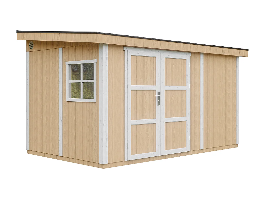 Gartenhaus premium qualität - 8.68 m² / H231x248x412 cm - M939-HARVEST HONEY