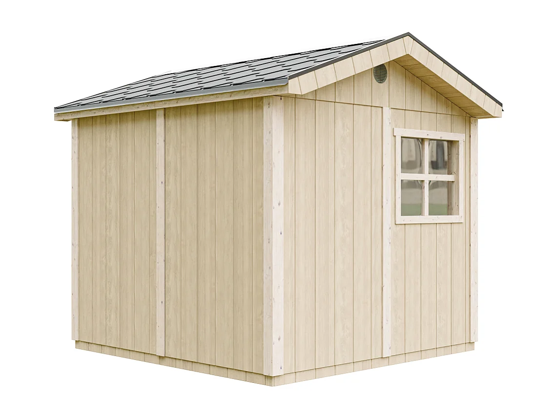 Casetta da giardino di qualità premium con pavimento e tegole bituminose - 5.9 m² / H252x250x294 cm - M913A-HARVEST HONEY