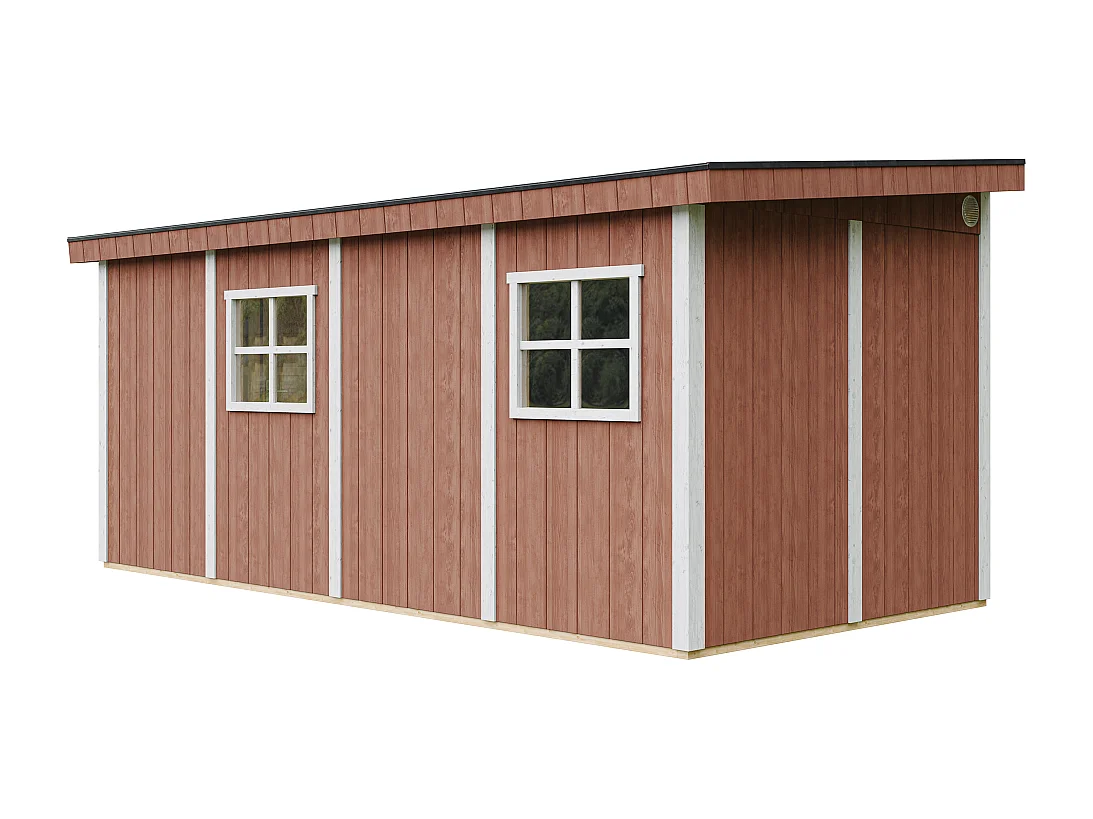 Tuinhuis premium kwaliteit zonder vloer en zijwand - 11.47 m² / H231x248x530 cm - M940B-REDWOOD RED