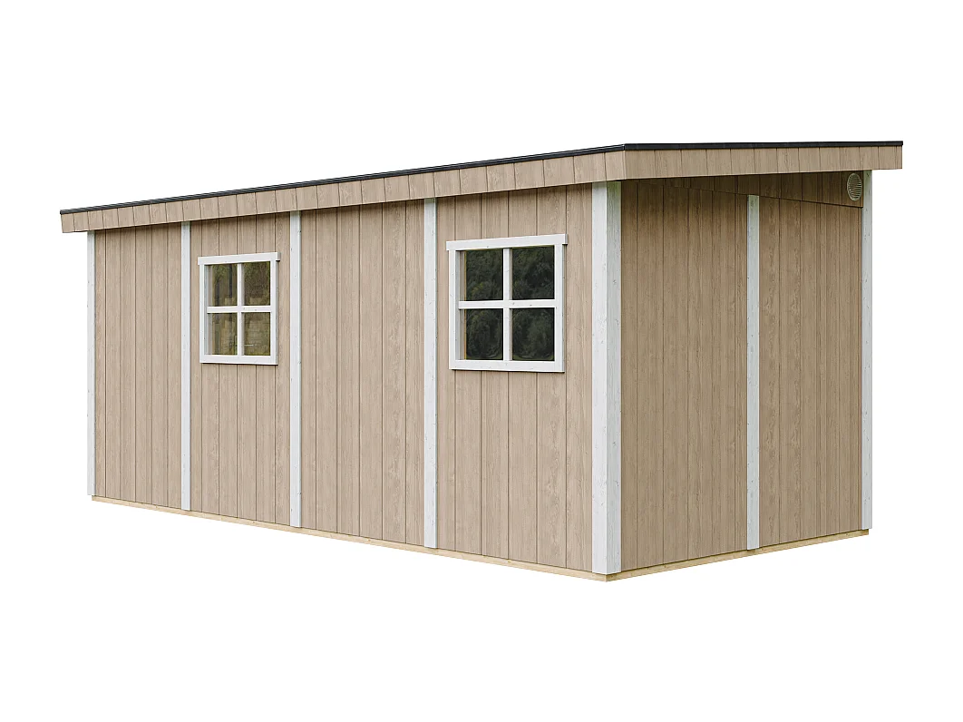 Tuinhuis premium kwaliteit zonder vloer en zijwand - 11.47 m² / H231x248x530 cm - M940B-TERRA BROWN