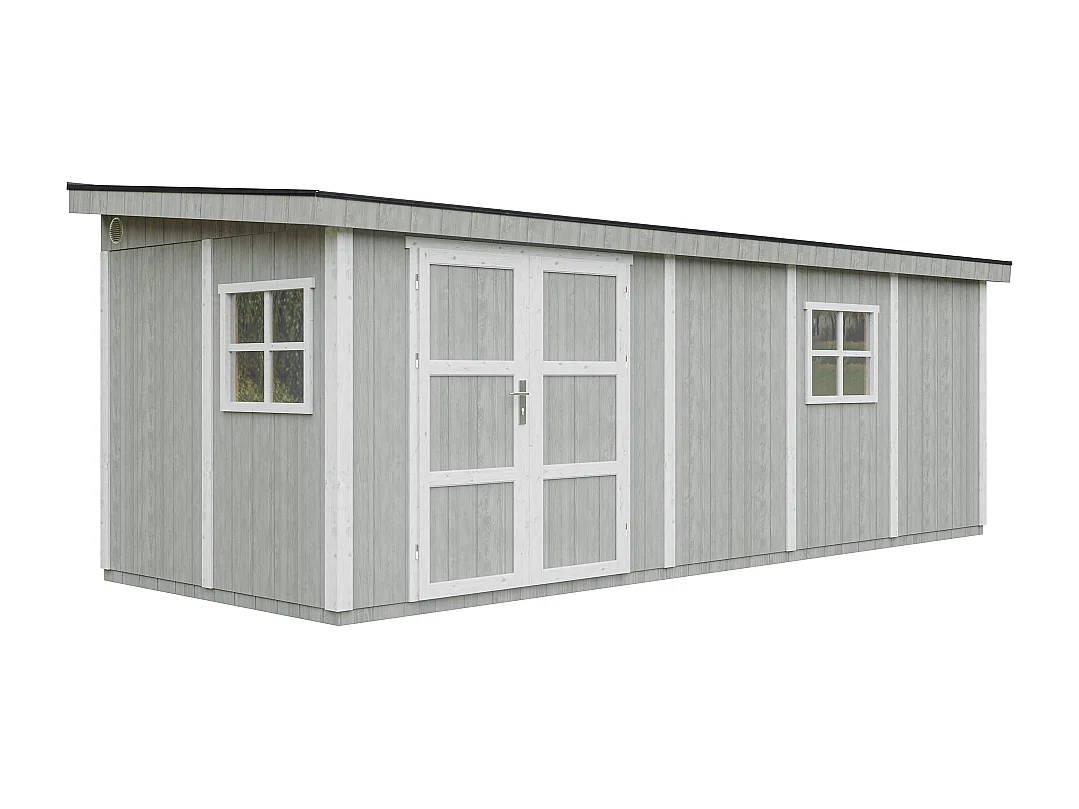 Casetta da giardino di qualità premium - 14.30 m² / H231x248x648 cm - M941-TUNDRA GREY