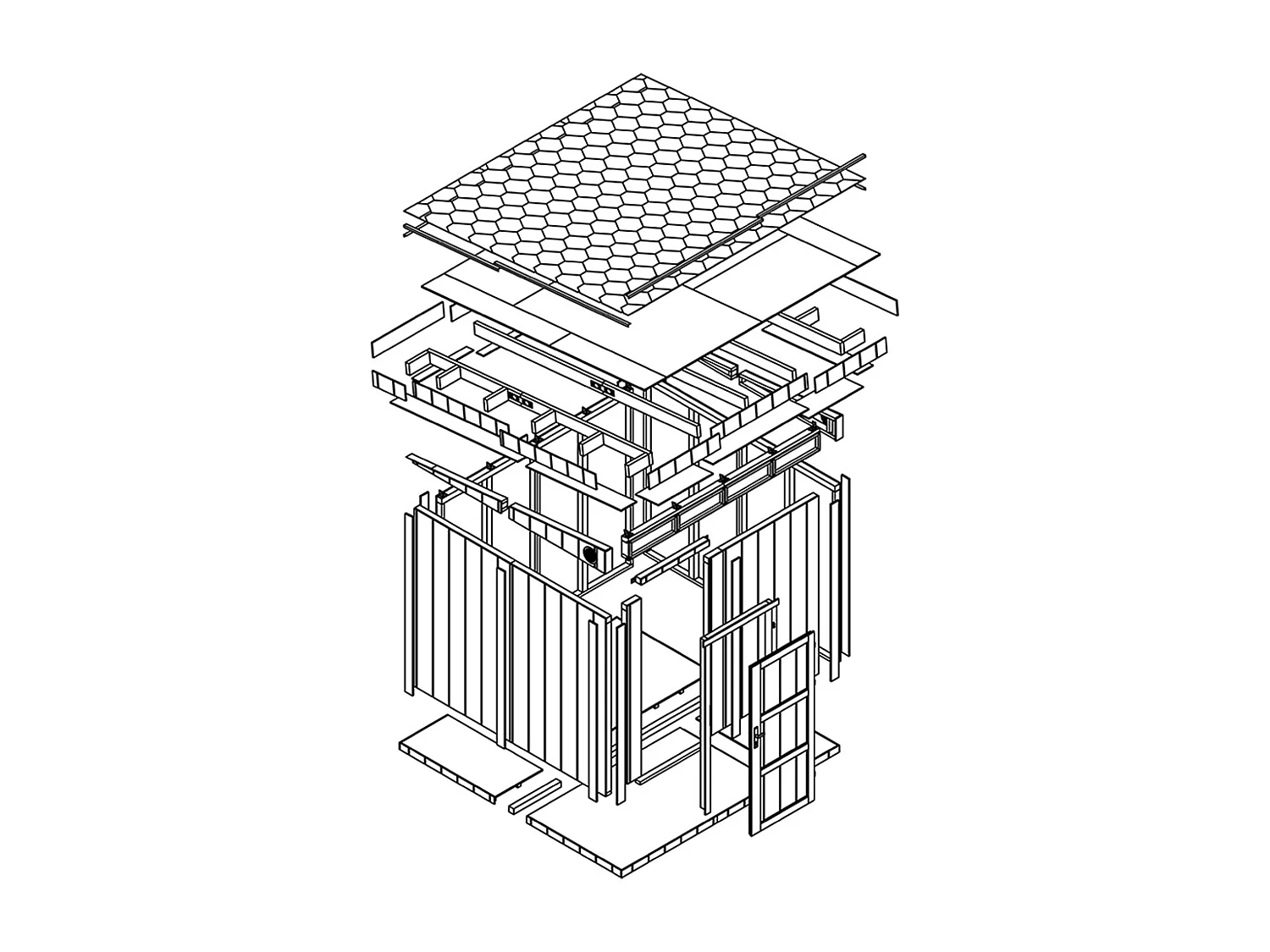 Abri de jardin qualité premium - 6m²  /L294xL279xH237 cm - M903