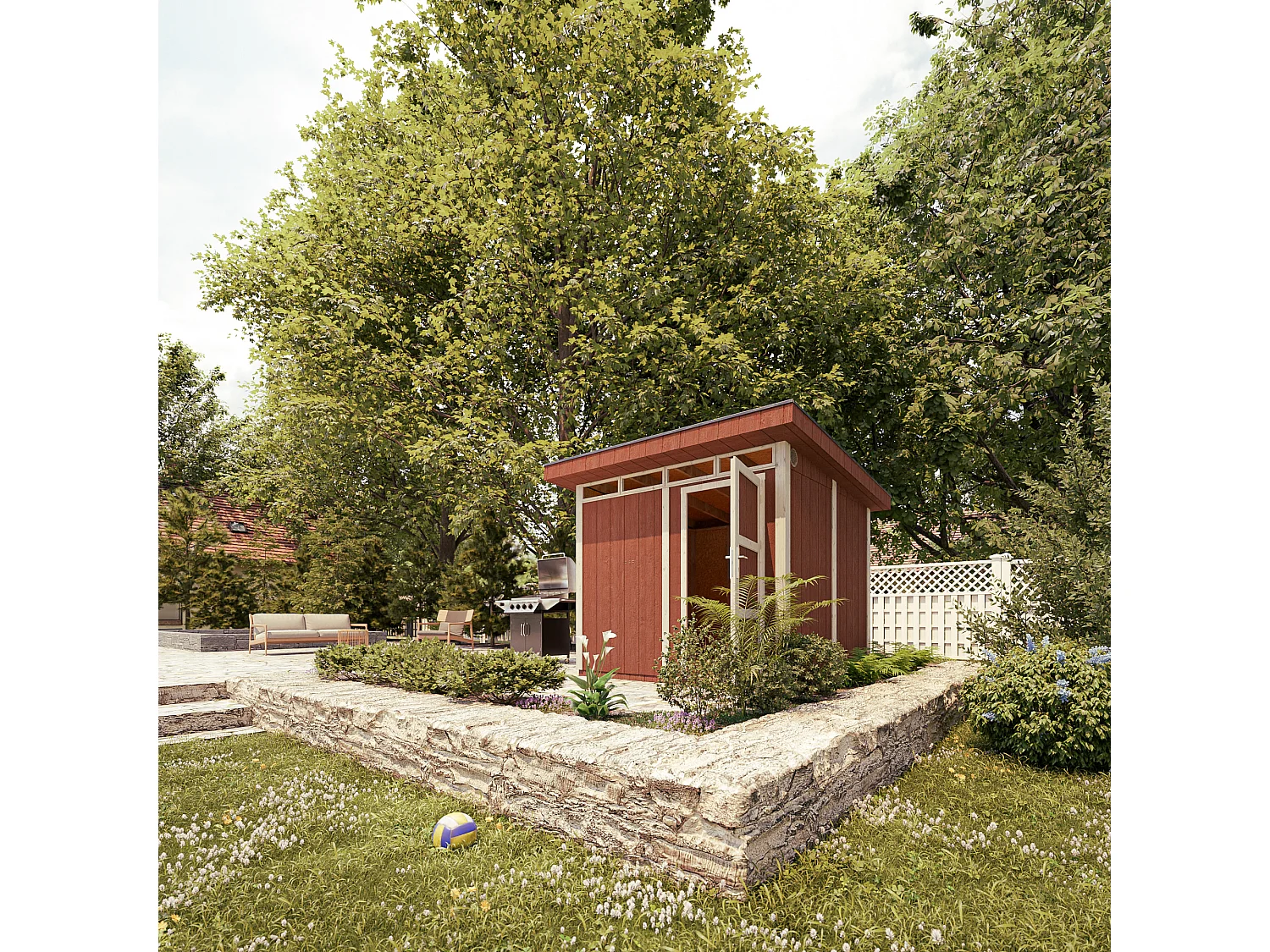 Abri de jardin qualité premium - 6m²  /L294xL279xH237 cm - M903