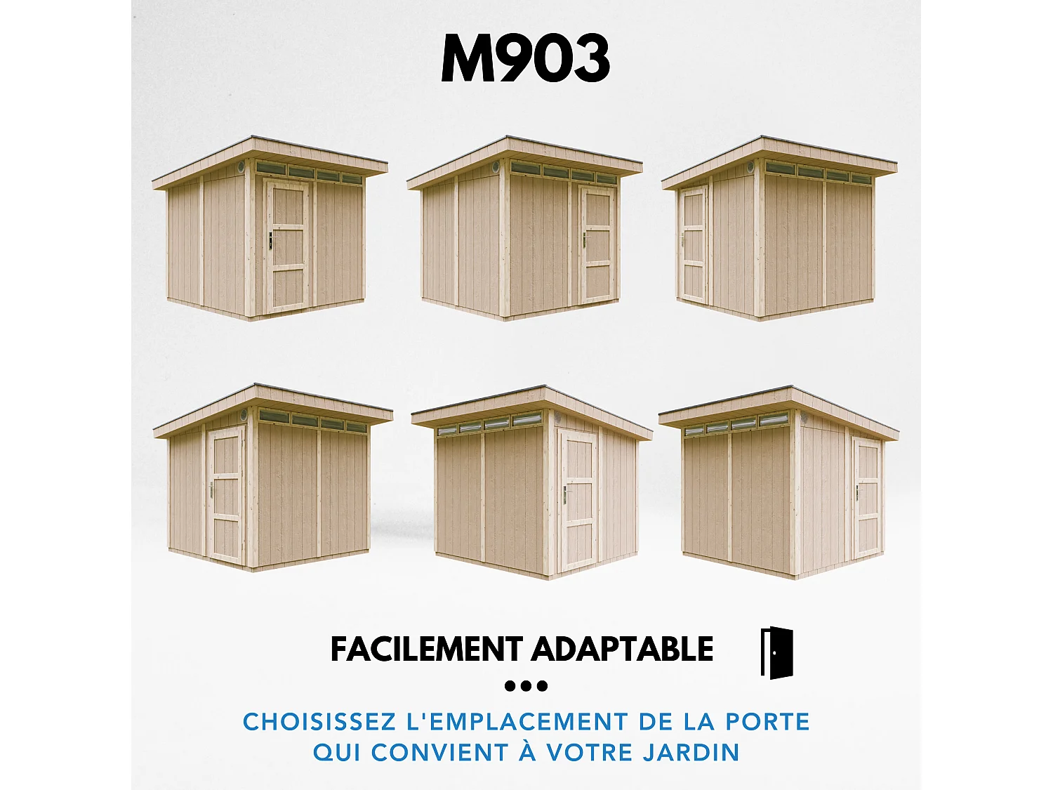 Abri de jardin qualité premium - 6m²  /L294xL279xH237 cm - M903