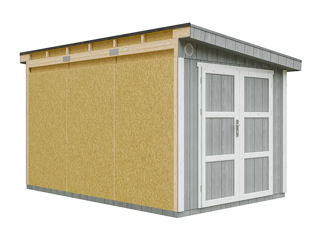 Gartenhaus premium qualität - 8.68 m² / H231x248x412 cm - M939-CAVERN STEEL