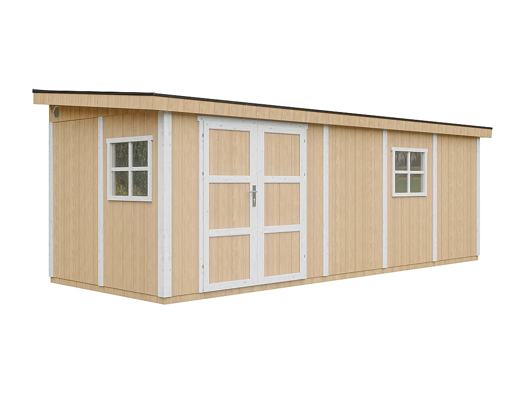 Casetta da giardino di qualità premium - 14.30 m² / H231x248x648 cm - M941-HARVEST HONEY